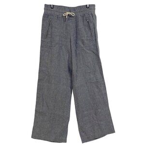 Athleta Cabo Linen Wide Leg Chambray Pant Size‎ 0